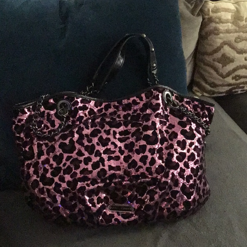BN Betsey Johnson Leopard Sequin Bag